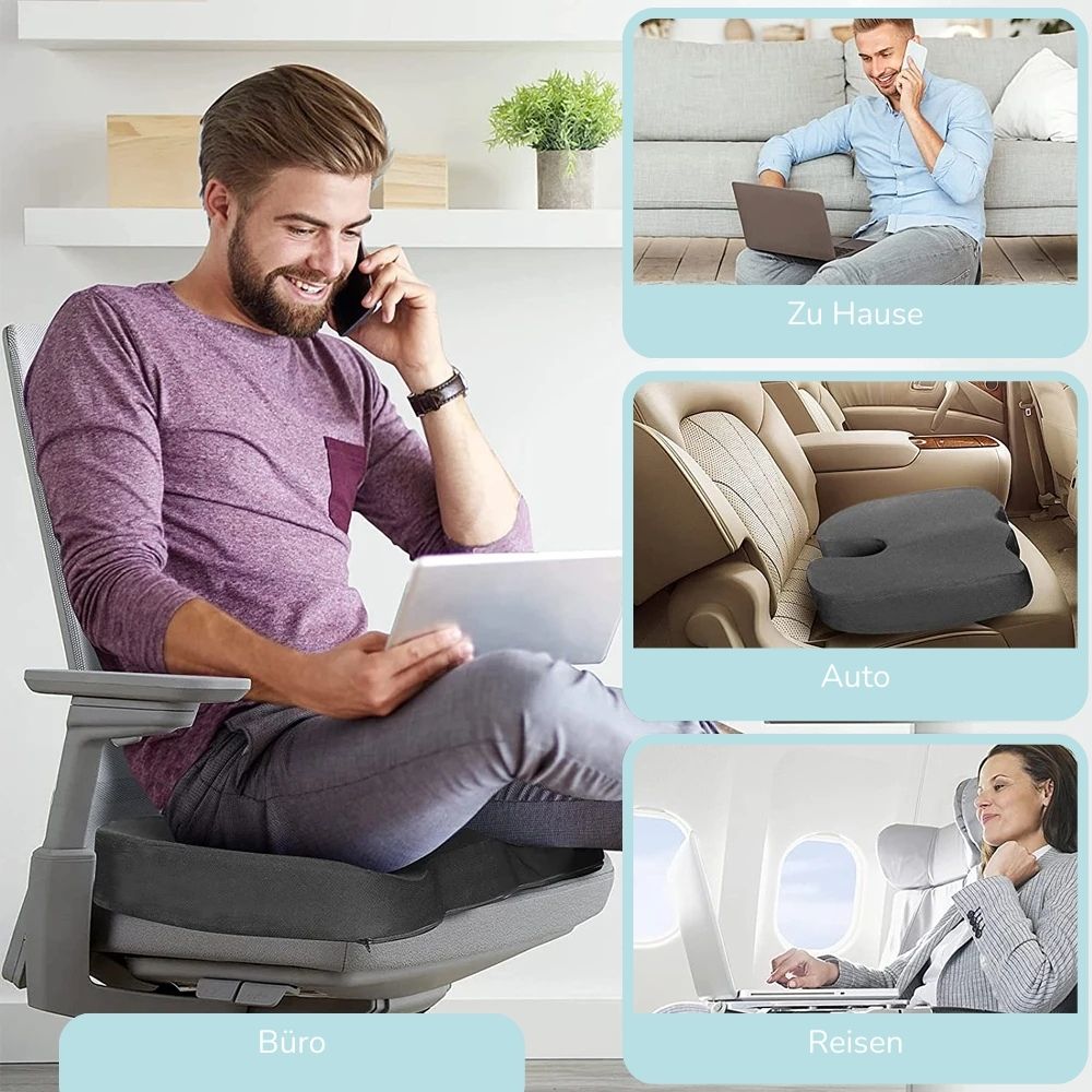 Rückenhero Sitzkissen Cloud – ergonomisch, entlastend, atmungsaktiv